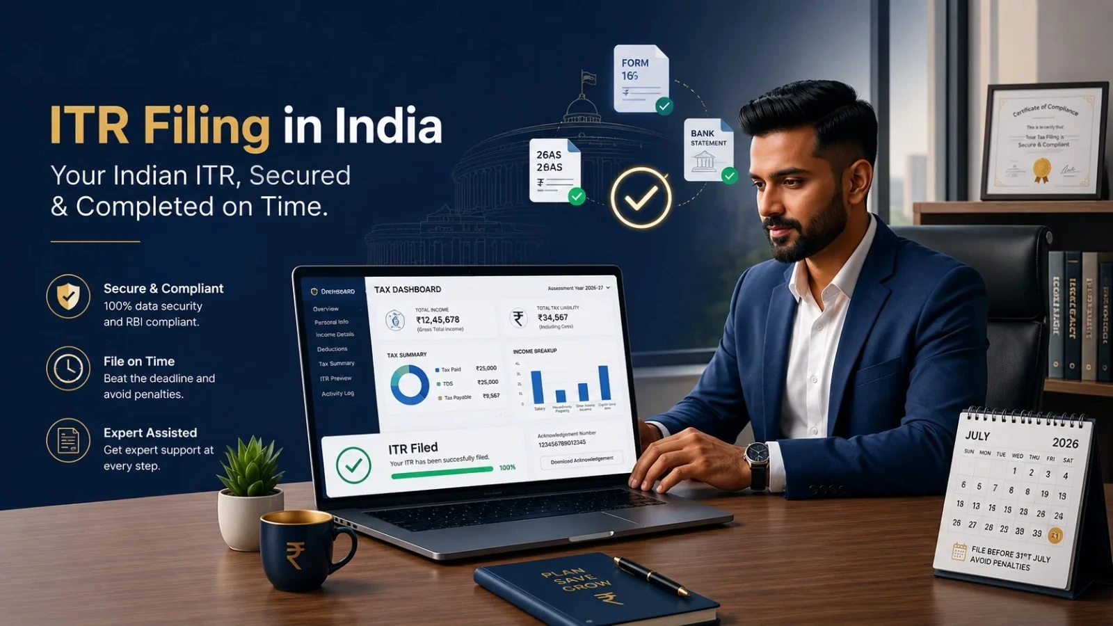 ITR Filing in India — Secure & Completed on Time ITR Filing in India — Secure & Completed on Time